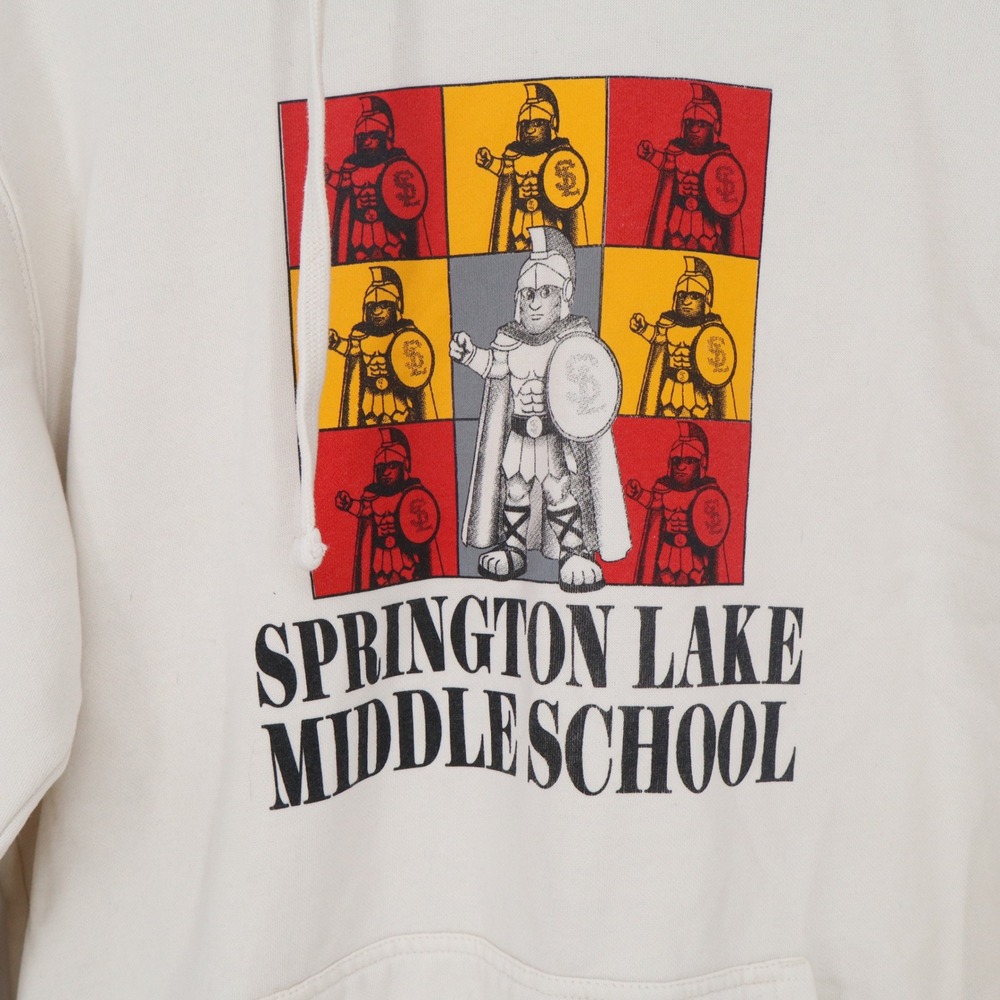 Springton Lake Middle School District Hoodie Unisex L V.I.T. Fleece Cream EXCEL - Picture 2 of 6